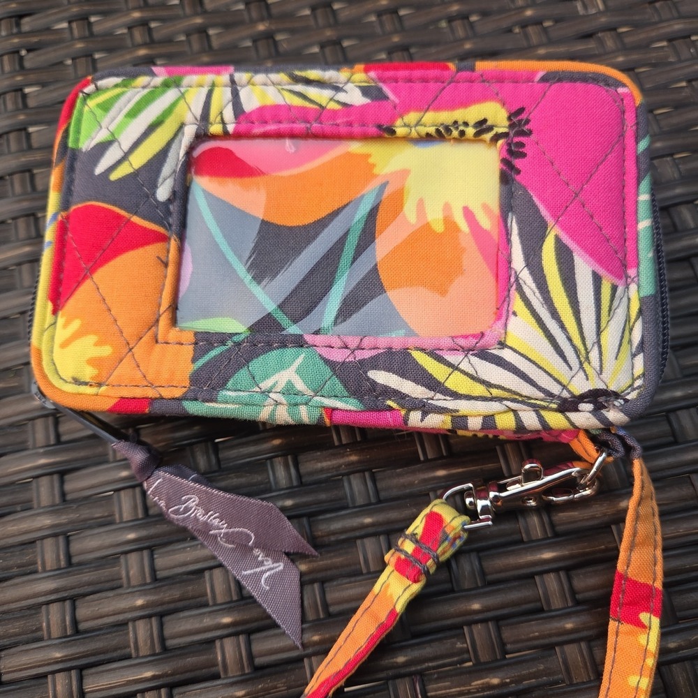 Vera Bradley Floral Wristlet Wallet ID Phone Jazzy Bloom Summer Floral Island - Picture 2 of 11